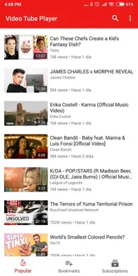 Video Tube Player android App screenshot 1